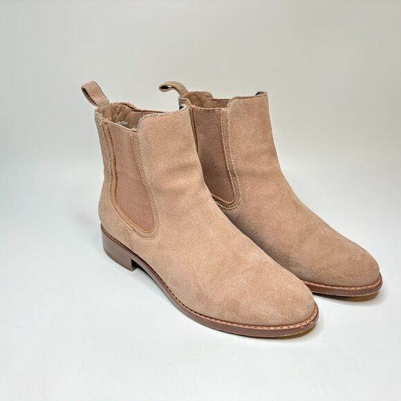 THURSDAY BOOT COMPANY Duchess Tan Suede Luxury Chelsea Boot Womens Size 6 - Picture 1 of 10
